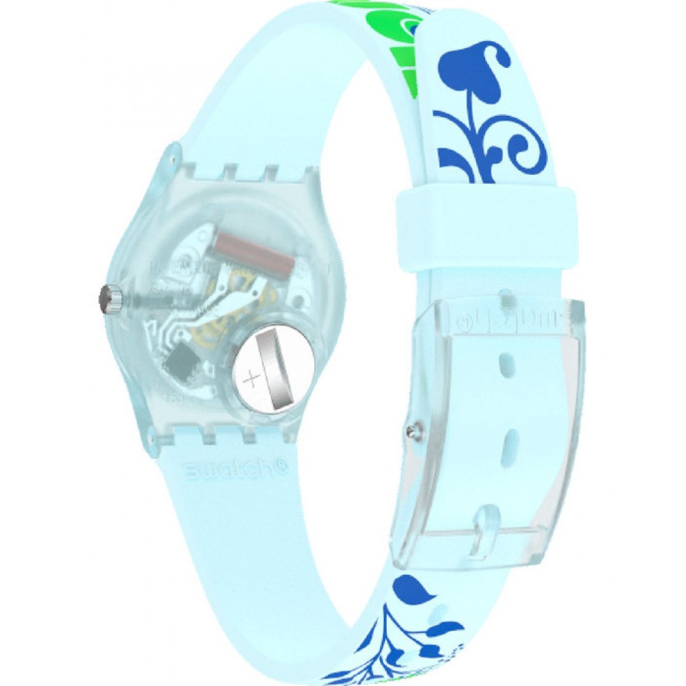 SWATCH GREENTOUCHE Ρολόι γυναικείο μπλε λουράκι σιλικόνης LN157