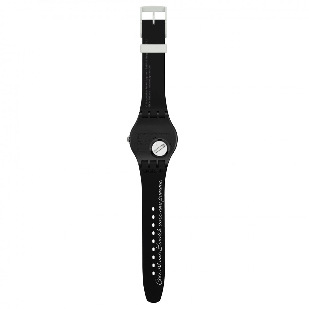 SWATCH LE FILS DE L'HOMME BY RENE MAGRITTE Ρολόι Unisex πολύχρωμο λουράκι σιλικόνης SUOZ350