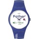 SWATCH ALL ABOUT DAD Unisex Watch Blue Silicone Strap SO29Z704