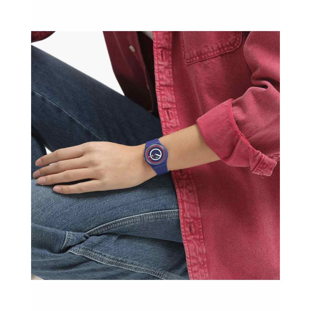 SWATCH BLUE TO BASICS Ρολόι Μπλε λουράκι σιλικόνης SO28B706