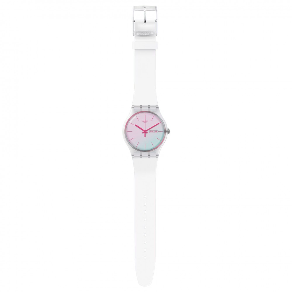 SWATCH POLAWHITE Unisex Ρολόι Λευκό  Λουράκι Σιλικόνης SO29K704-S14