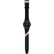 SWATCH BLACK CAROUSEL SQUARES Ρολόι μαύρο λουράκι σιλικόνης SO28B705