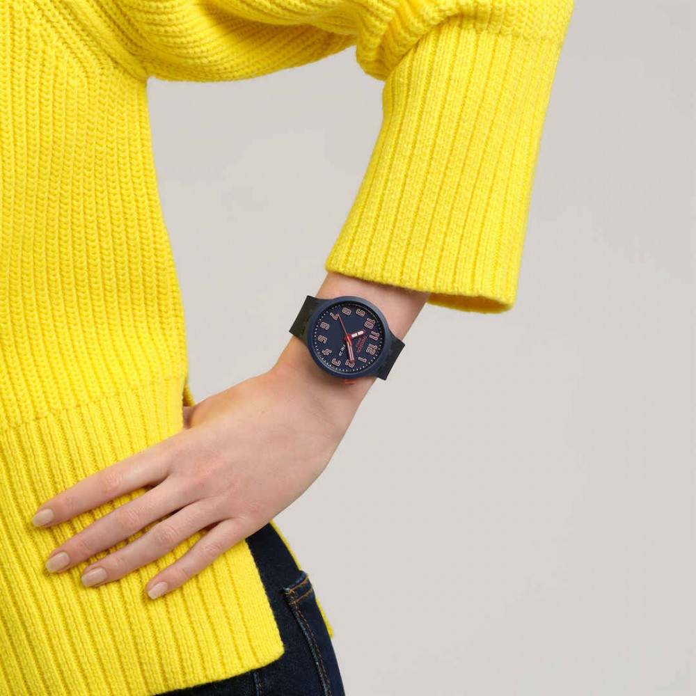 SWATCH ESSENTIALLY CONFIDENT Ρολόι Unisex Μπλε Λουράκι Σιλικόνης SB01S700 SWATCH ESSENTIALLY CONFIDENT Ρολόι Unisex Μπλε Λουράκι Σιλικόνης SB01S700