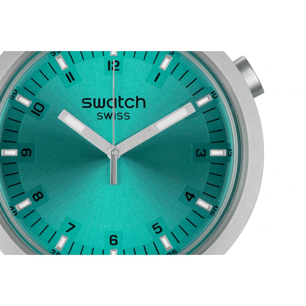 SWATCH AQUA SHIMMER Unisex Ασημί Ανοξείδωτο Ατσάλι μπρασελέ SB07S100G