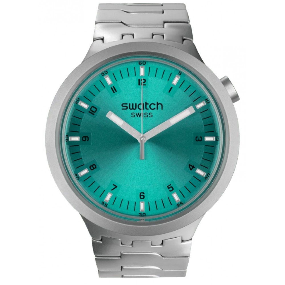 SWATCH AQUA SHIMMER Unisex Ασημί Ανοξείδωτο Ατσάλι μπρασελέ SB07S100G