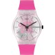 SWATCH PINK DAZE Γυναικείο Ρολόι Ροζ Λουράκι Σιλικόνης Υλικό βιολογικής προέλευσης SO29K107