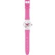 SWATCH PINK DAZE Γυναικείο Ρολόι Ροζ Λουράκι Σιλικόνης Υλικό βιολογικής προέλευσης SO29K107