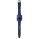 SWATCH SQUARELY BLACKLIGHT Ρολόι Unisex Μπλε Βιολογικής Προέλευσης λουράκι SO34N700