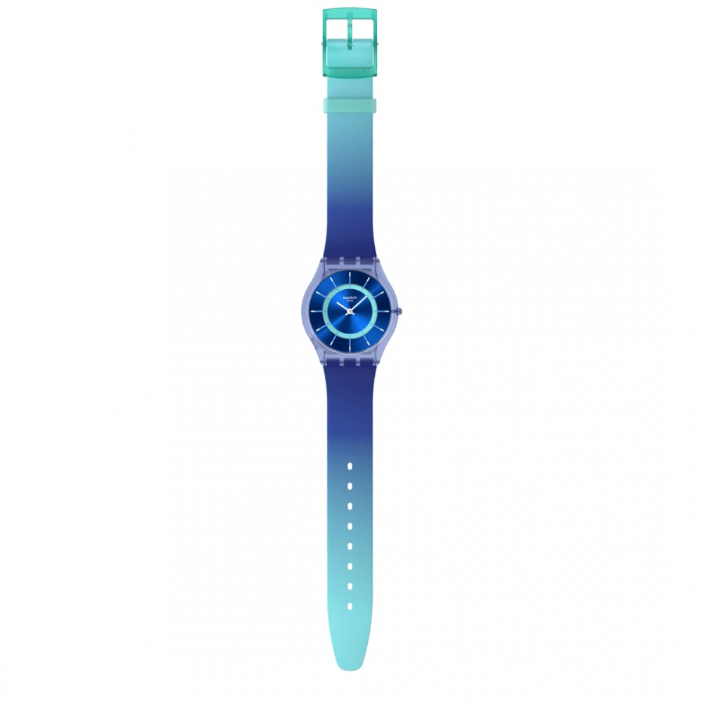 SWATCH JAMMY GRAPE DREAM Ρολόι Μπλε Λουράκι Σιλικόνης SS08I100