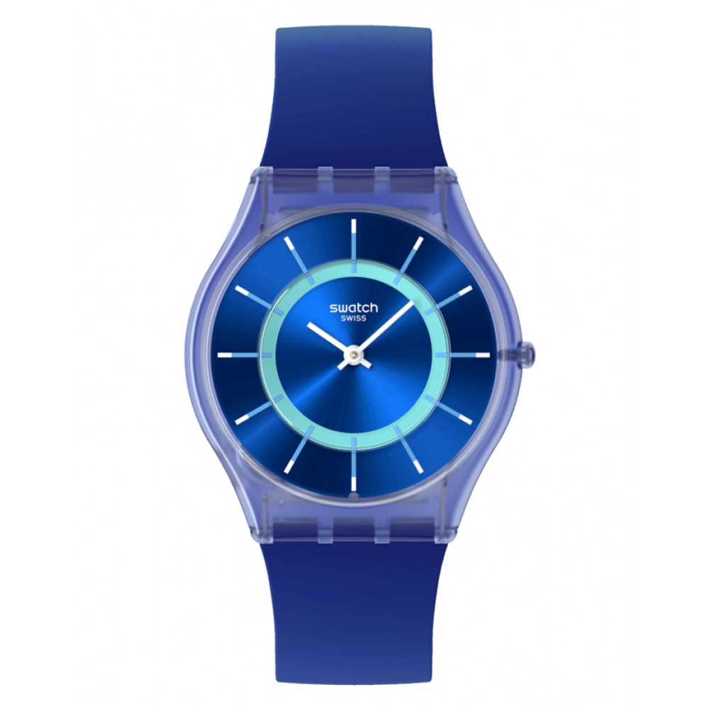 SWATCH JAMMY GRAPE DREAM Ρολόι Μπλε Λουράκι Σιλικόνης SS08I100
