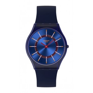 SWATCH VERY JAZZY BERRY Ρολόι Μπλε/Μπορντό Λουράκι Σιλικόνης SS08N117