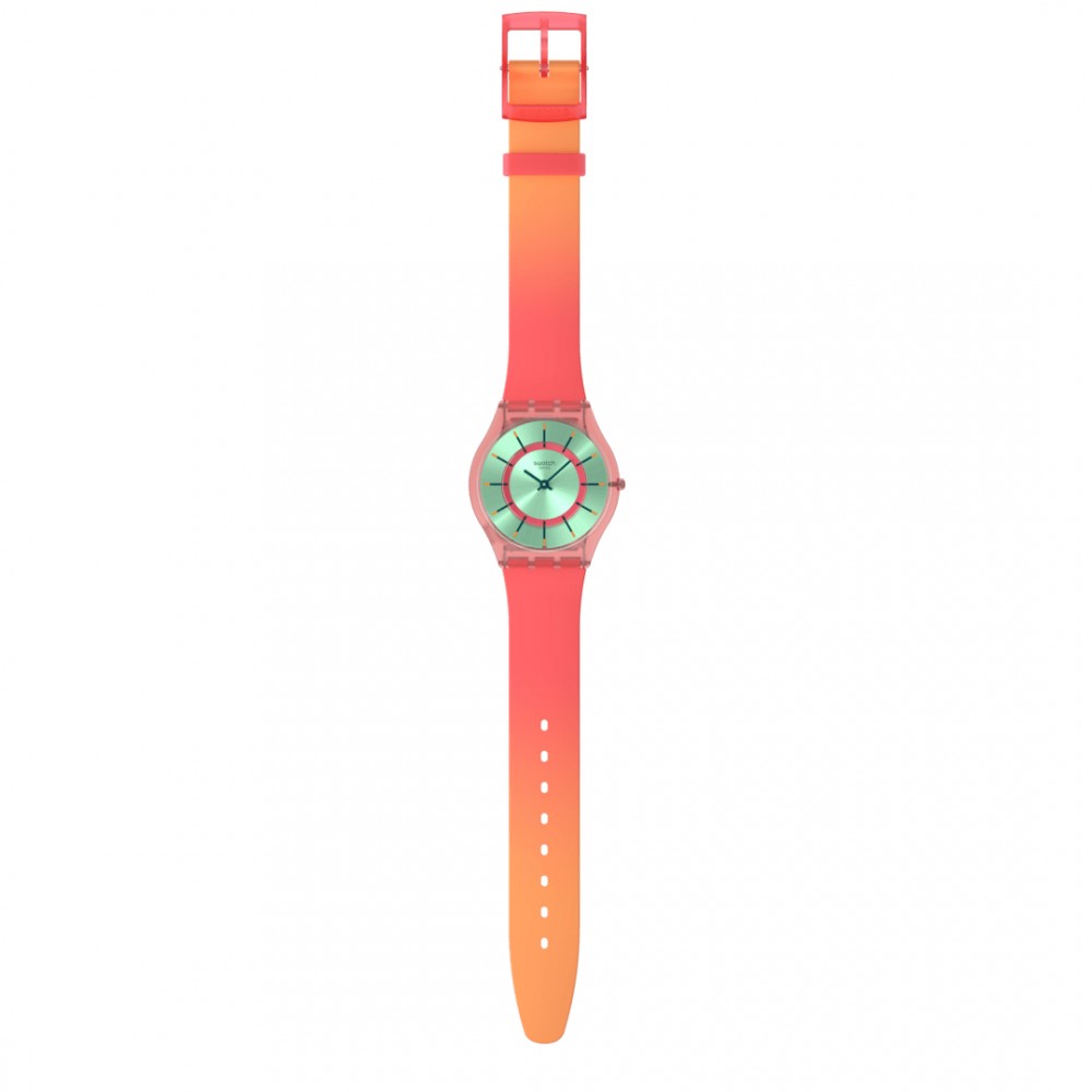 SWATCH MINTY MANGO DREAM Ρολόι Ροζ/Πορτοκαλί Λουράκι Σιλικόνης SS08P111