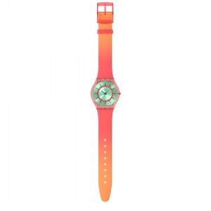SWATCH MINTY MANGO DREAM Ρολόι Ροζ/Πορτοκαλί Λουράκι Σιλικόνης SS08P111
