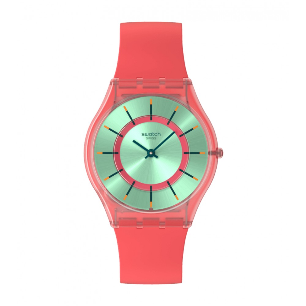 SWATCH MINTY MANGO DREAM Ρολόι Ροζ/Πορτοκαλί Λουράκι Σιλικόνης SS08P111