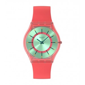 SWATCH MINTY MANGO DREAM Ρολόι Ροζ/Πορτοκαλί Λουράκι Σιλικόνης SS08P111