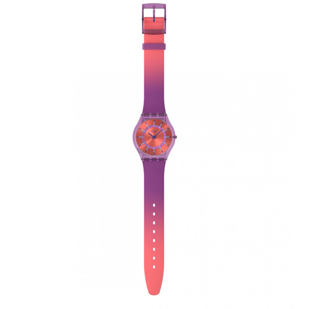 SWATCH SWEET STRAWBERRY DREAM Ρολόι Μωβ/Πορτοκαλί Λουράκι Σιλικόνης SS08V108