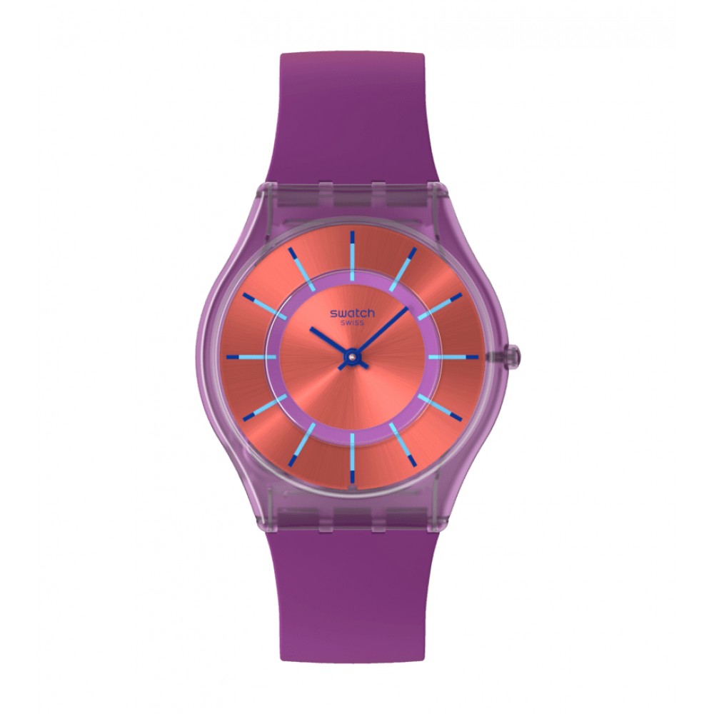 SWATCH SWEET STRAWBERRY DREAM Ρολόι Μωβ/Πορτοκαλί Λουράκι Σιλικόνης SS08V108