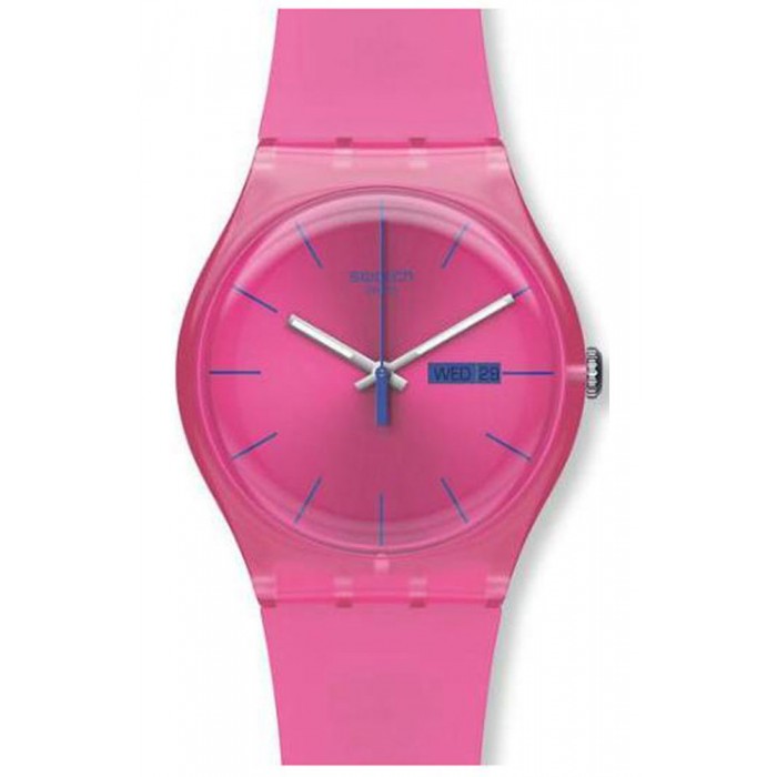 SWATCH PINK REBEL Ροζ Λουράκι Σιλικόνης SUOP700