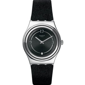 SWATCH MADAME NIGHT Ladies Watch Black Silicone strap YLS214