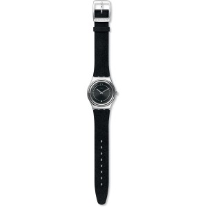 SWATCH MADAME NIGHT Ladies Watch Black Silicone strap YLS214