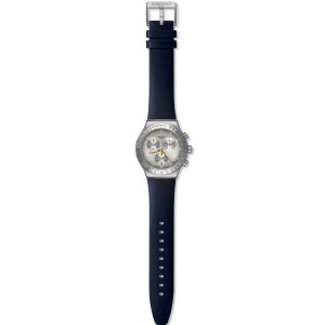 SWATCH DARKMEBLUE Unisex Ρολόι Χρονογράφος Μπλε Δερμάτινο Λουράκι YVS460 SWATCH DARKMEBLUE Unisex Ρολόι Χρονογράφος Μπλε Δερμάτινο Λουράκι YVS460