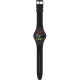SWATCH TIMEFORTIME Ρολόι Μαύρο λουράκι πλαστικό βιολογικής προέλευσης SO29B100