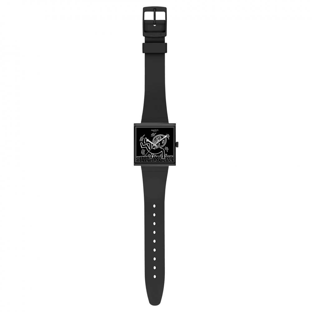 SWATCH BREAK LOOSE Ρολόι Unisex Μαύρο Βιολογικής Προέλευσης λουράκι SO34Z103