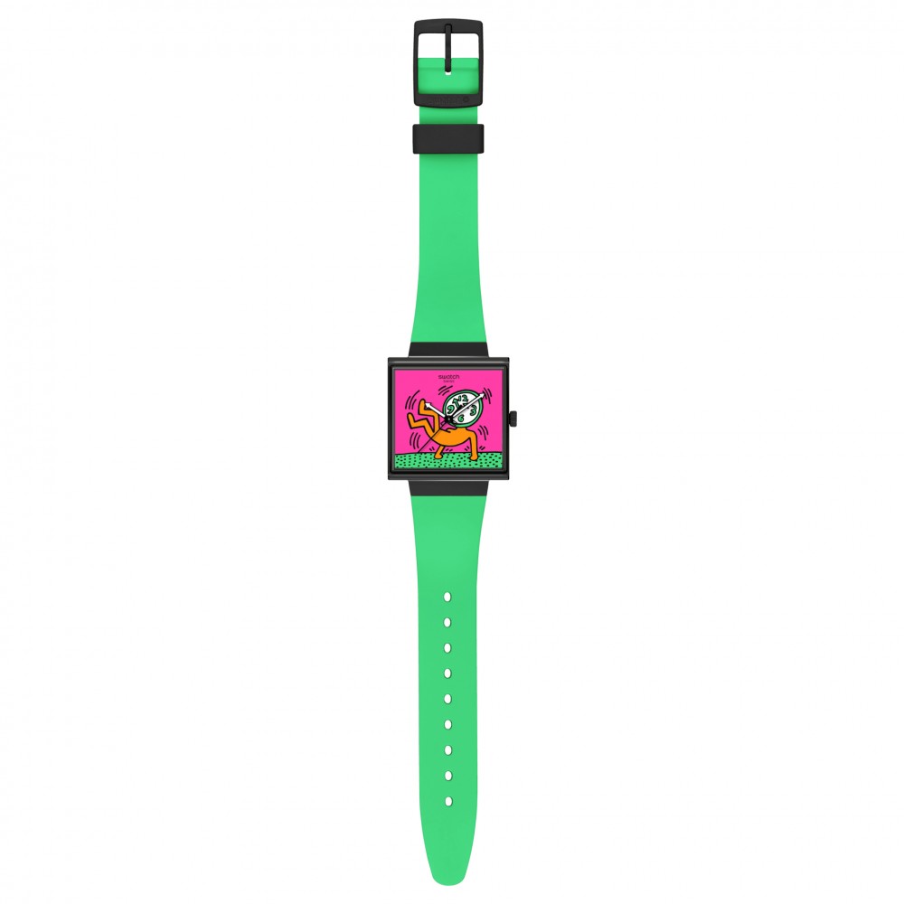 SWATCH BREAKS OFF Ρολόι Unisex Πράσινο Βιολογικής Προέλευσης λουράκι SO34Z102
