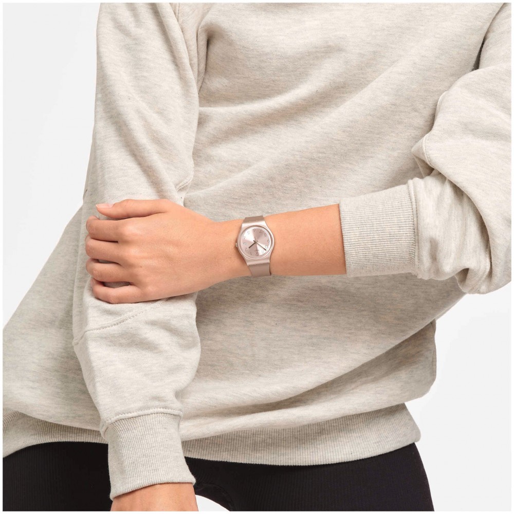 SWATCH PINKBAYA Ρολόι Ροζ Λουρί Σιλικόνης GP403