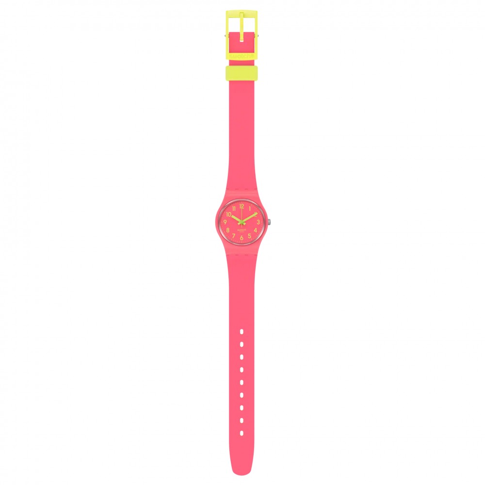 SWATCH BACK TO BIKO ROOSE Ladies Watch Pink Rubber Strap LP131C