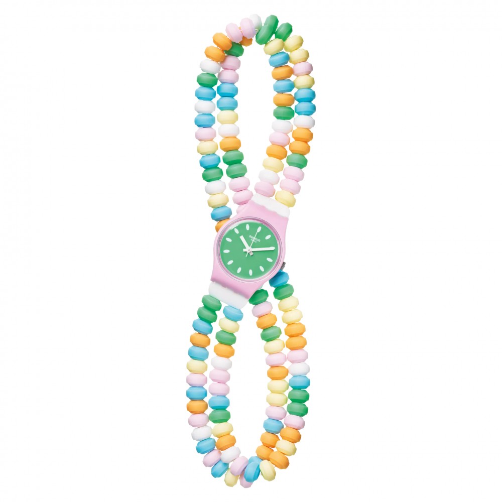 SWATCH CARAMELLISSIMA Ρολόι γυναικείο-παιδικό πολύχρωμο λουράκι LP135A