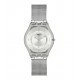SWATCH METAL KNIT Ρολόι Γυναικείο Ασημί Ανοξείδωτο Ατσάλι μπρασελε SS08M100M