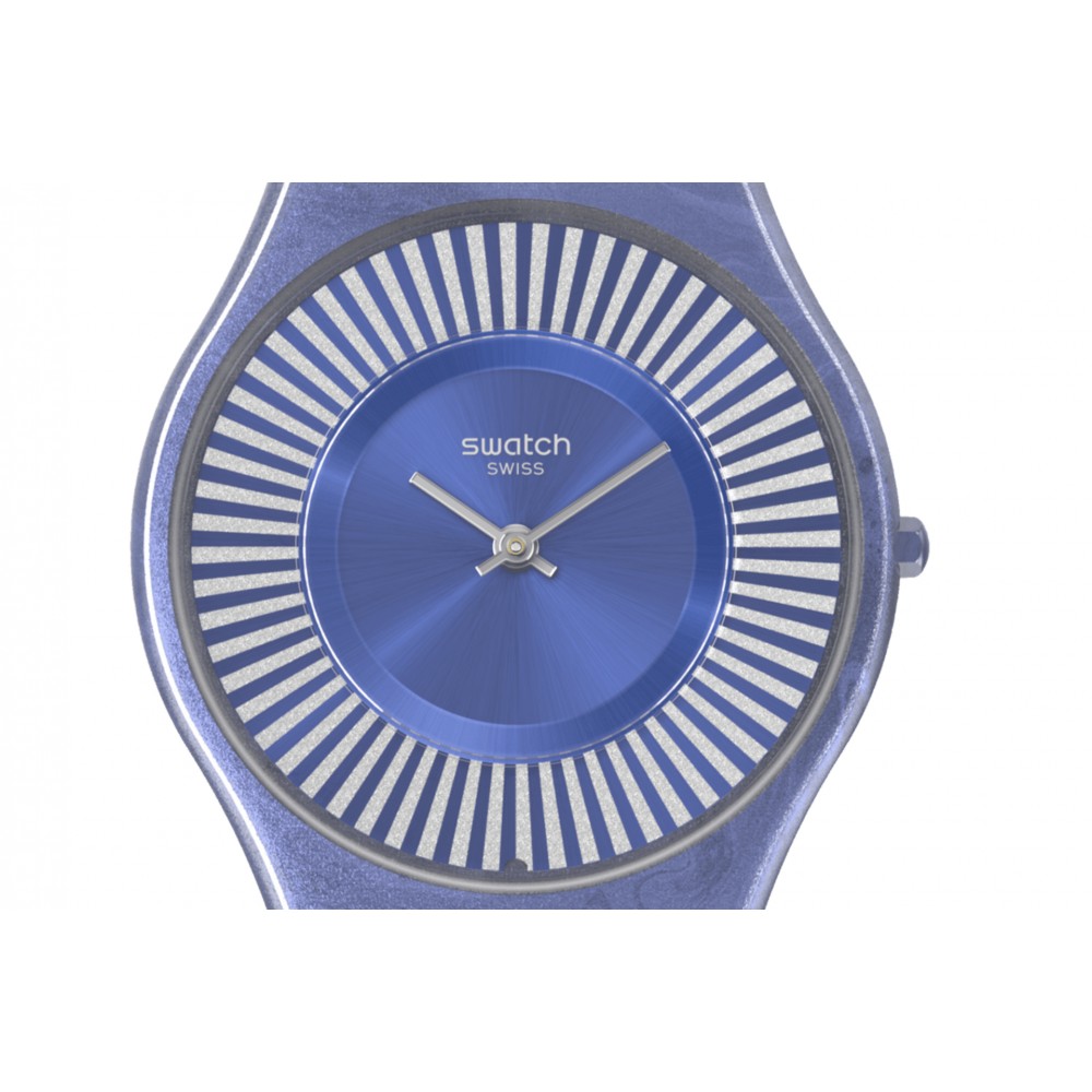 SWATCH METRO DECO Ρολόι Μωβ Λουράκι Σιλικόνης SS08N110