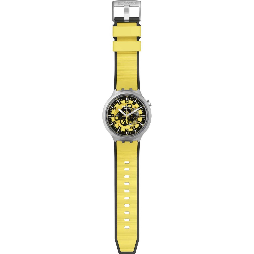 SWATCH BOLDEN YELLOW Unisex Κίτρινο/Μαύρο Λουράκι Σιλικόνης SB07S109
