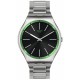 SWATCH GREEN GRAPHITE Ρολόι Unisex Ασημί Ανοξείδωτο Ατσάλι μπρασελέ  SS07S128G