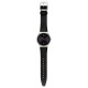 SWATCH SKINBLACK Μαύρο δερμάτινο λουρί SS07S100