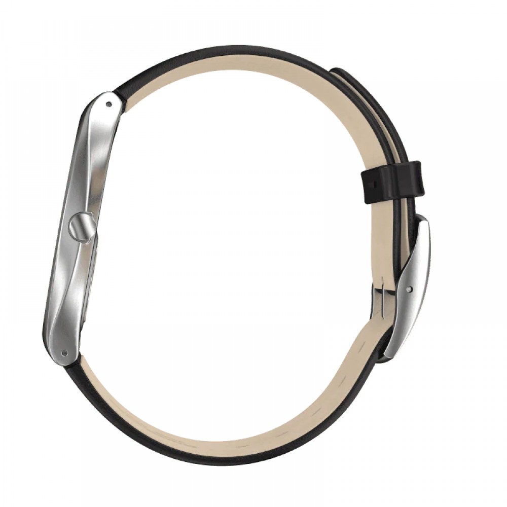 SWATCH SKINBLACK Μαύρο δερμάτινο λουρί SS07S100