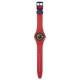 SWATCH CONCENTRIC RED Ρολόι Κόκκινο λουράκι σιλικόνης SO28R702