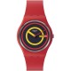 SWATCH CONCENTRIC RED Ρολόι Κόκκινο λουράκι σιλικόνης SO28R702