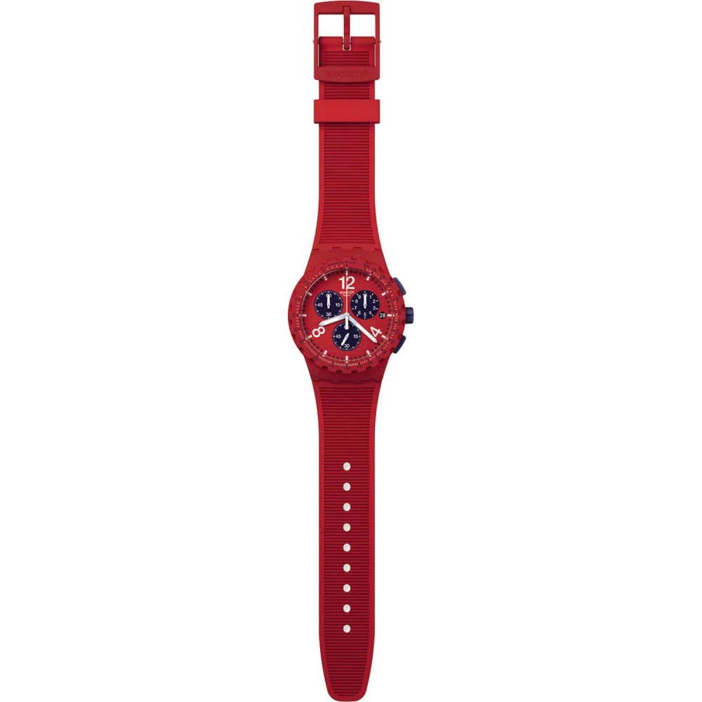 SWATCH PRIMARILY RED Unisex Ρολόι Κόκκινο Λουράκι Σιλικόνης SUSR407
