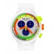 SWATCH NEON JELLY Χρονογράφος Unisex Ματ Διάφανο Λουράκι Σιλικόνης SB02K100