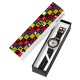 SWATCH THE PILGRIM - TREAD ON IT Ρολό Unisex Μαύρο λουράκι Σιλικόνης SB05K103
