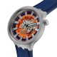 SWATCH ORANGE IN THE WORKS Unisex Μπλε Λουράκι Σιλικόνης SB07S114