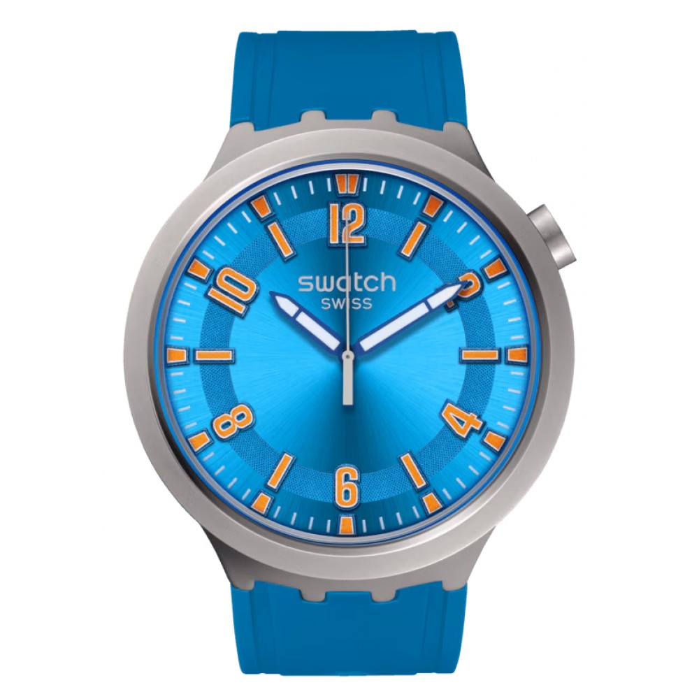 SWATCH BLUE IN THE WORKS Unisex Μπλε Λουράκι Σιλικόνης SB07S115