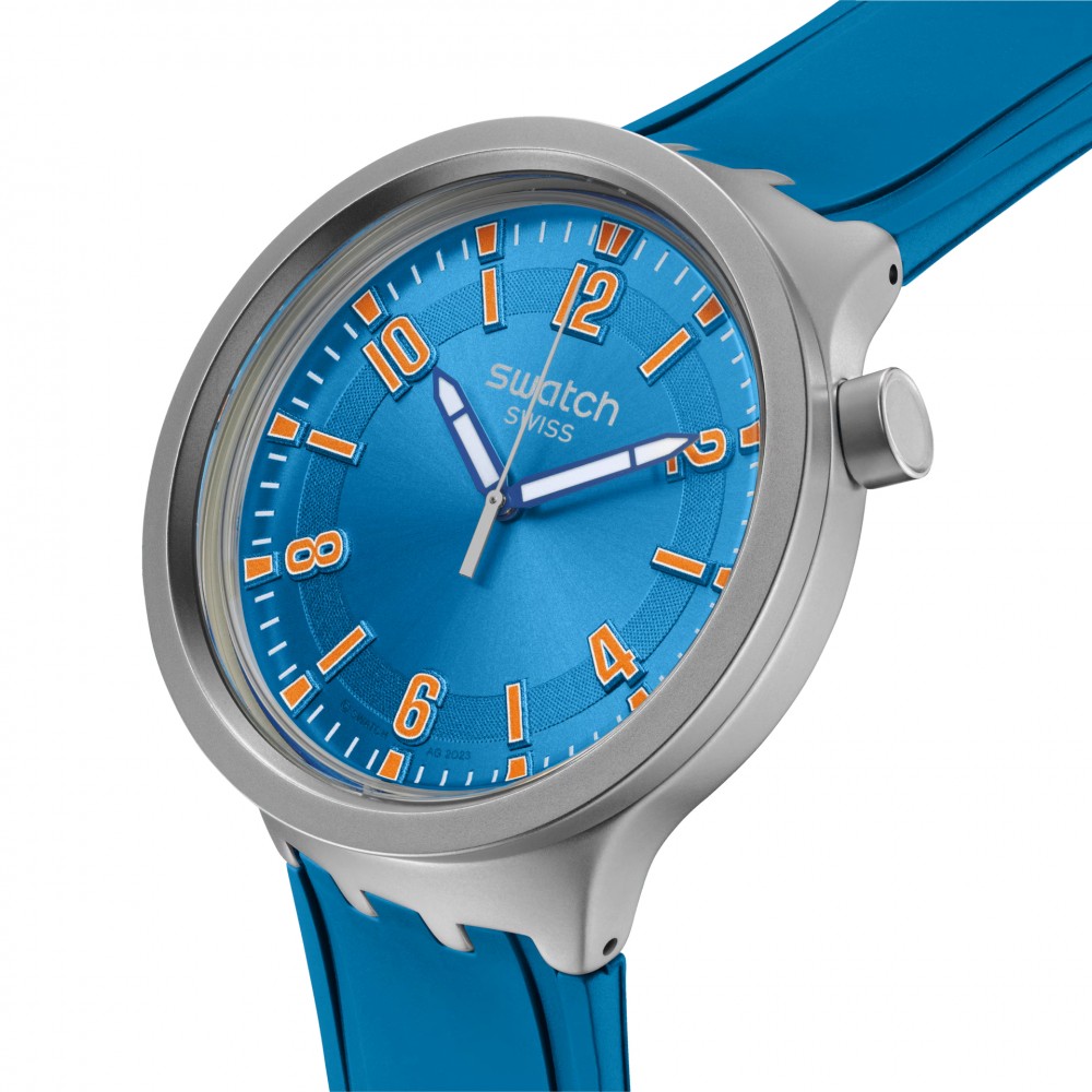 SWATCH BLUE IN THE WORKS Unisex Μπλε Λουράκι Σιλικόνης SB07S115