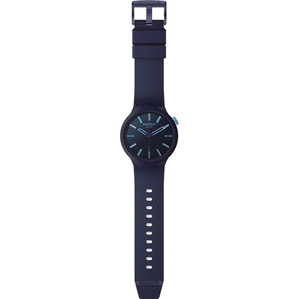 SWATCH INDIGO GLOW Ρολόι Μπλε Λουράκι Βιολογικής Προέλευσης SB05N113