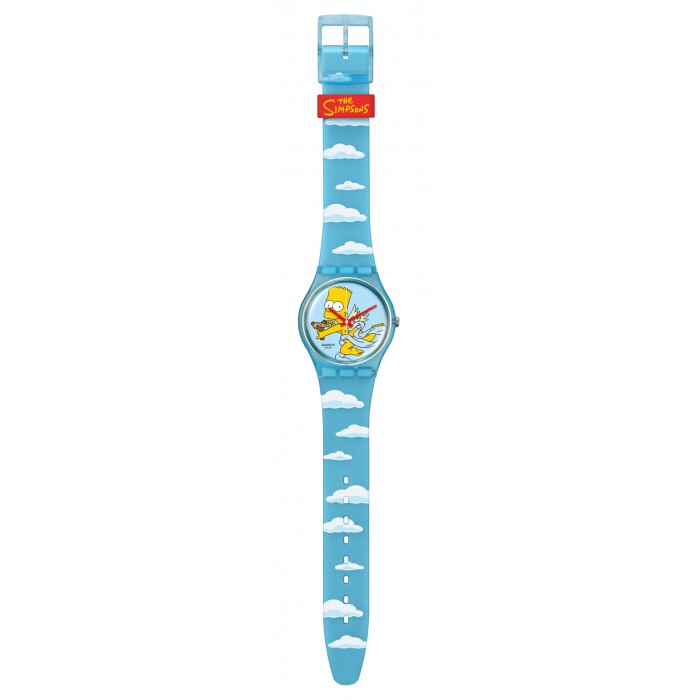 SWATCH ANGEL BART Μπλε Λουράκι Σιλικόνης SO28Z115