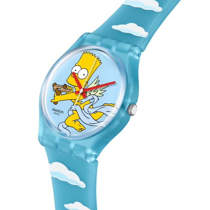 SWATCH ANGEL BART Μπλε Λουράκι Σιλικόνης SO28Z115