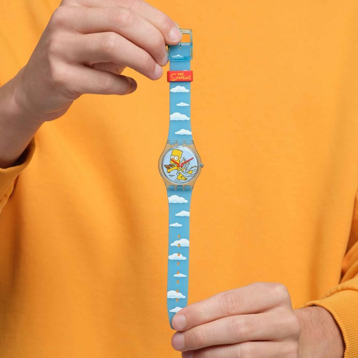SWATCH ANGEL BART Μπλε Λουράκι Σιλικόνης SO28Z115