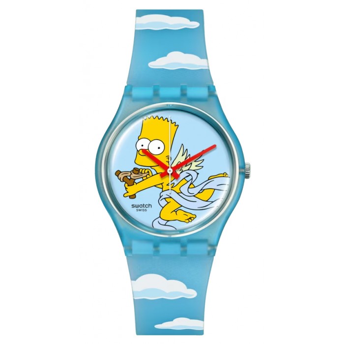 SWATCH ANGEL BART Μπλε Λουράκι Σιλικόνης SO28Z115